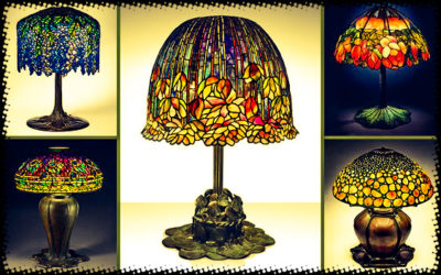 5 stolových vitrážových tiffany lámp
